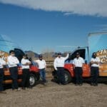 Denver metro HVAC service vans with Comfort Crew technicians for heating and air conditioning service, schedule hvac service, hvac coupon, A/C inspection Denver co