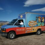 The Comfort Crew HVAC service truck in Denver metro Colorado